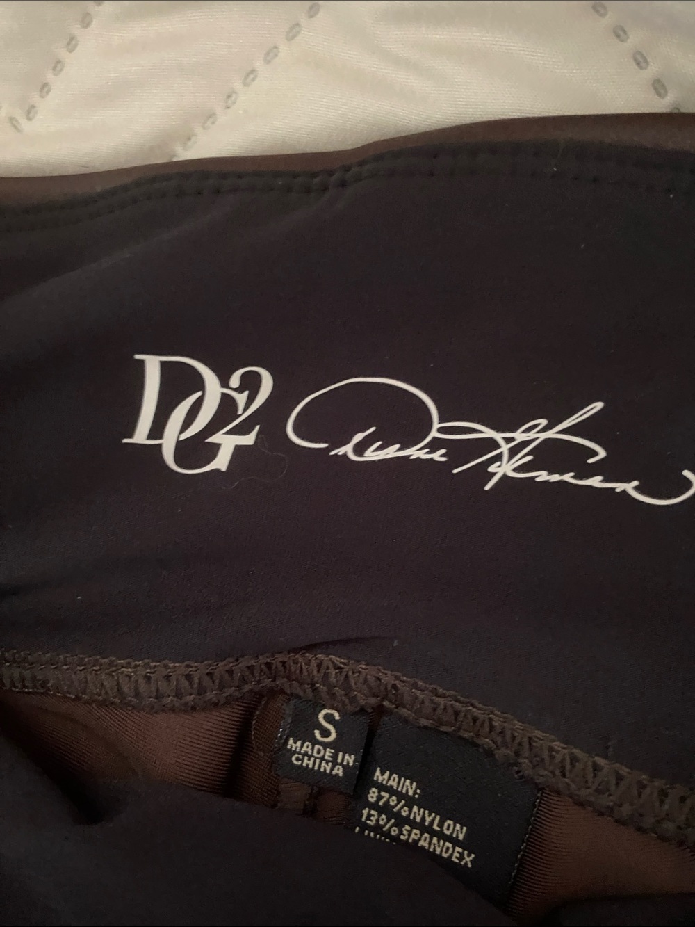 DG2 by Diane Gilman Brown Leggings with Logo - Picture 3 of 5